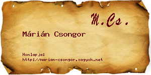 Márián Csongor névjegykártya
