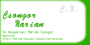 csongor marian business card