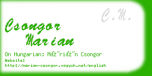 csongor marian business card